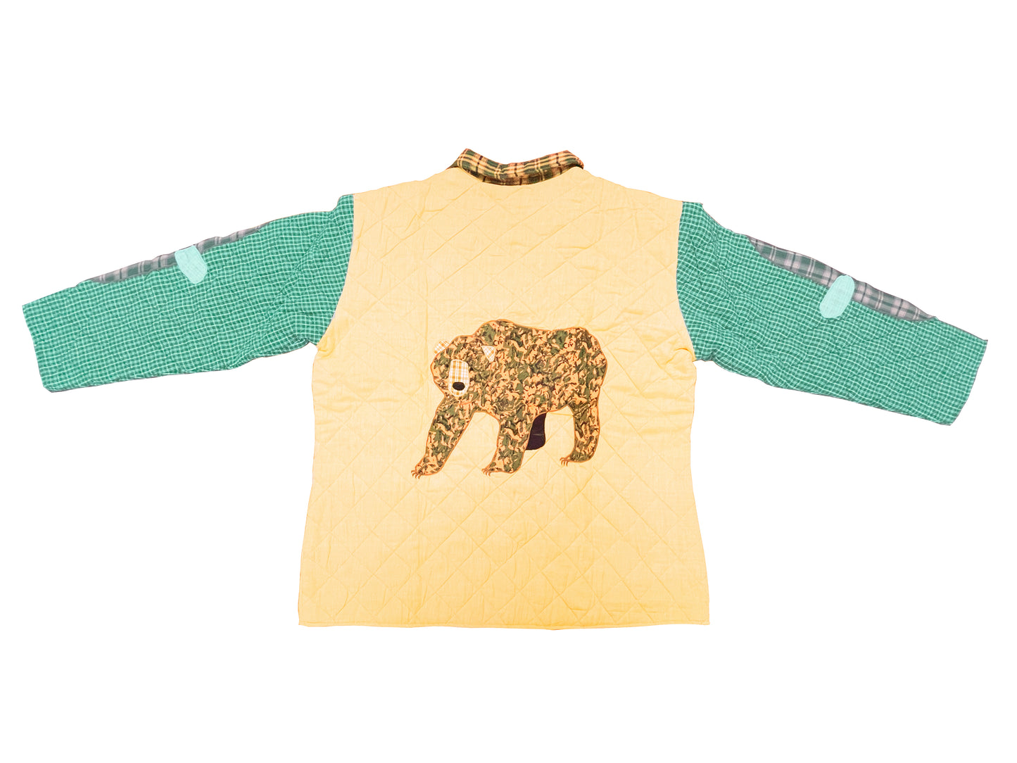 Cabin Bear Reversible Quilted Cotton Jacket | Cozy Outdoor Wear with Soft Cotton Filling and Rustic Bear-Themed Design