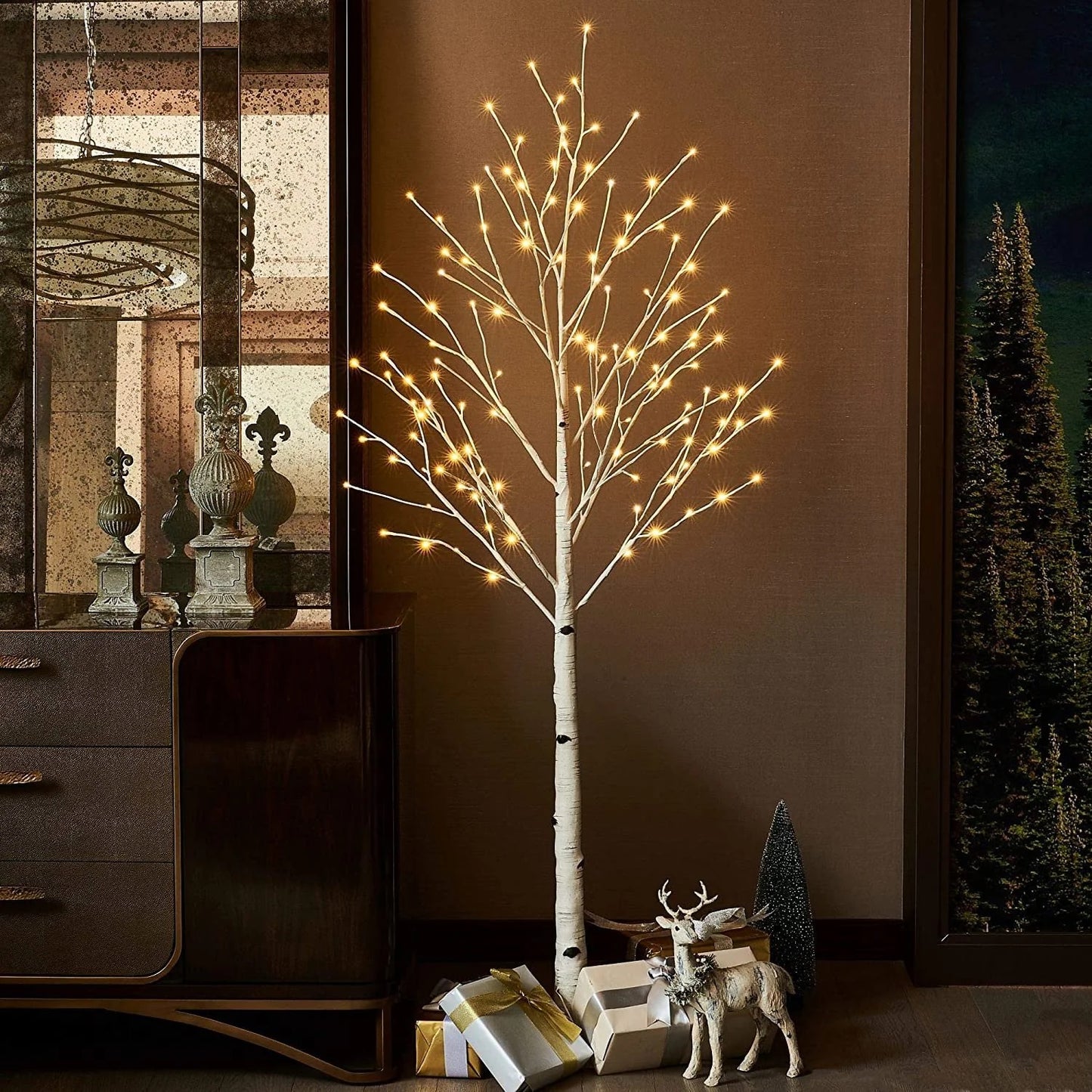 7ft LED Christmas Tree - 5-Piece Case Pack Set – Save Big! Perfect for Wholesale & Bulk Orders, Half the Price of a Single Tree!