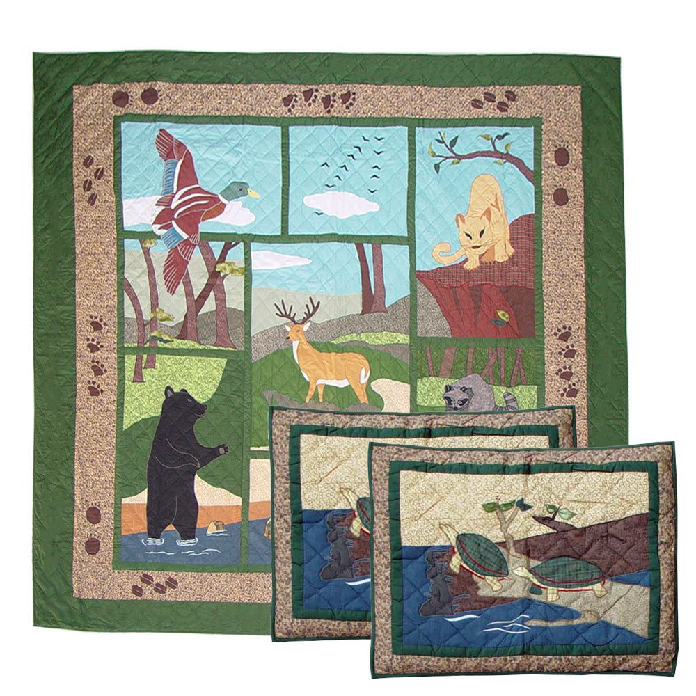 American Wilderness Quilt | Handmade | Buy a Quilt and Get a Matching Pillow Sham FREE