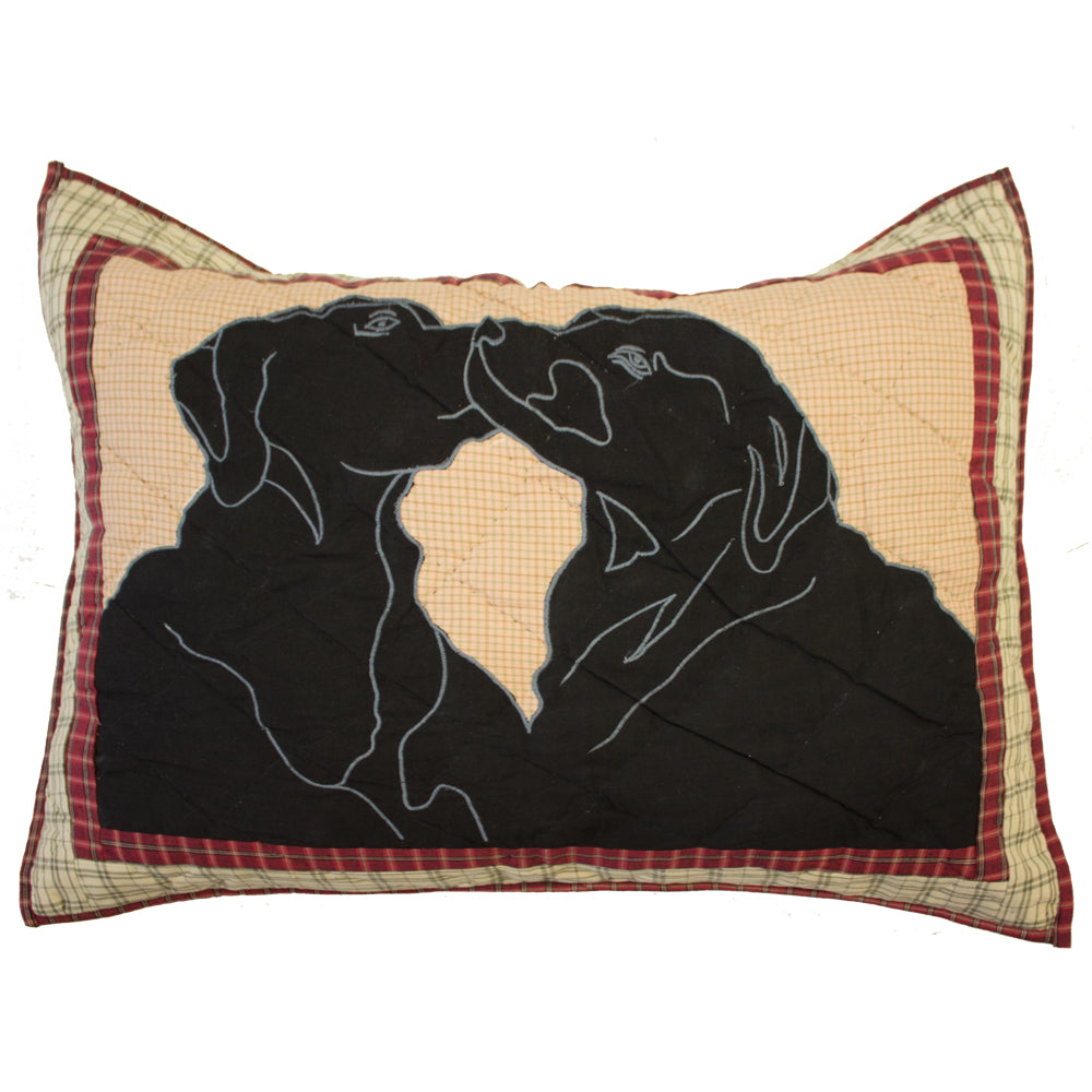 Pick of Labs Quilt, Hand cut and Appliqued cotton fabric motifs.