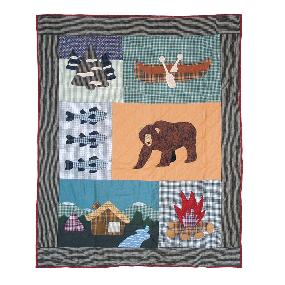 Patch Magic Cabin Bear Themed Crib Set - 6 Pieces