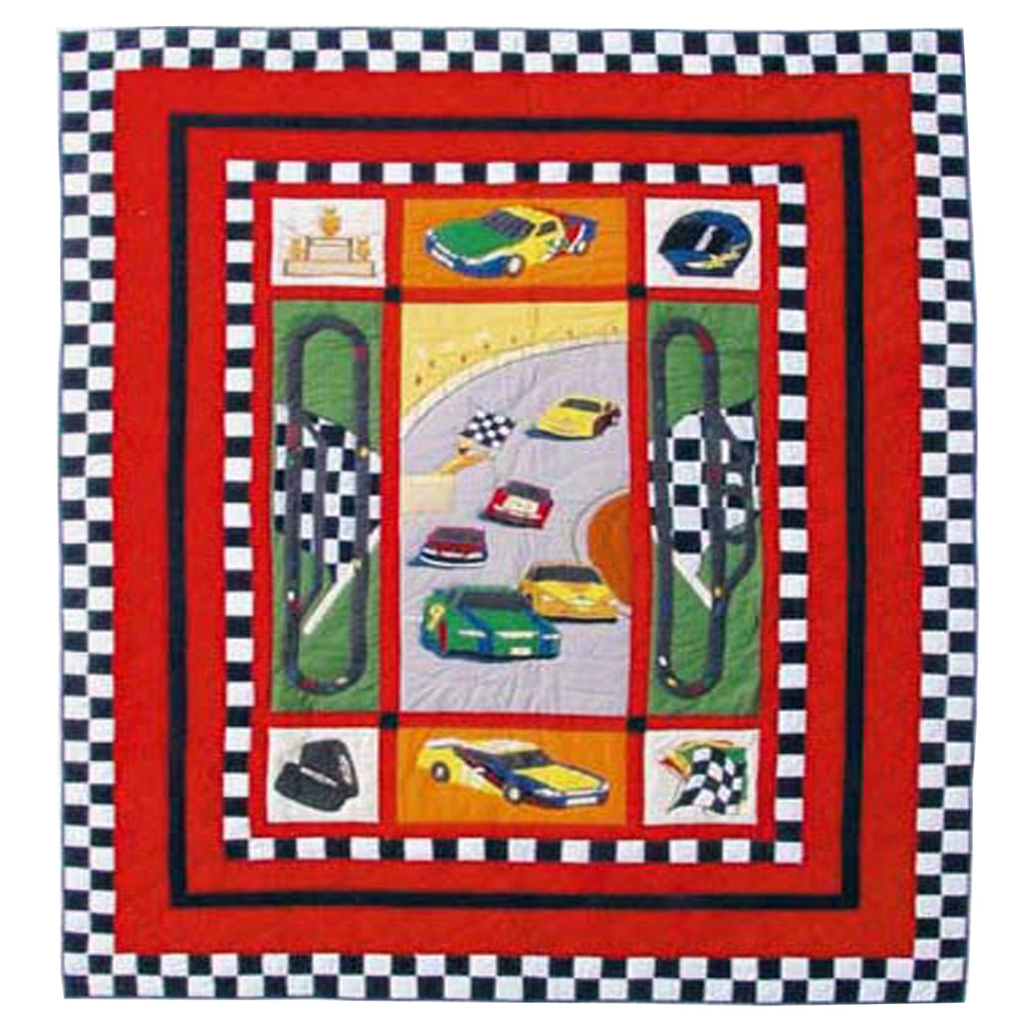 Hot Wheels Race Car Cotton Reversible Quilt, Queen Size - 85"W x 95"L.