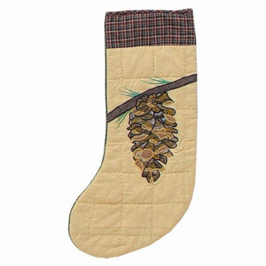 Patchmagic's Christmas Decor | Pinecone Stocking 8"X 21"