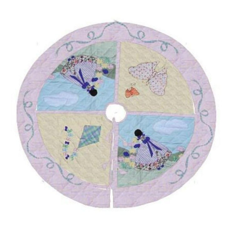 Sundress Tree Skirt - Large 54" Diameter - Buy Now and Receive a FREE Matching Stocking! Crafted from 100% Cotton for a Cozy Holiday Setting