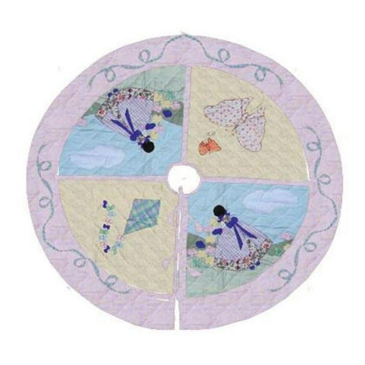 Sundress Tree Skirt - Large 54" Diameter - Buy Now and Receive a FREE Matching Stocking! Crafted from 100% Cotton for a Cozy Holiday Setting