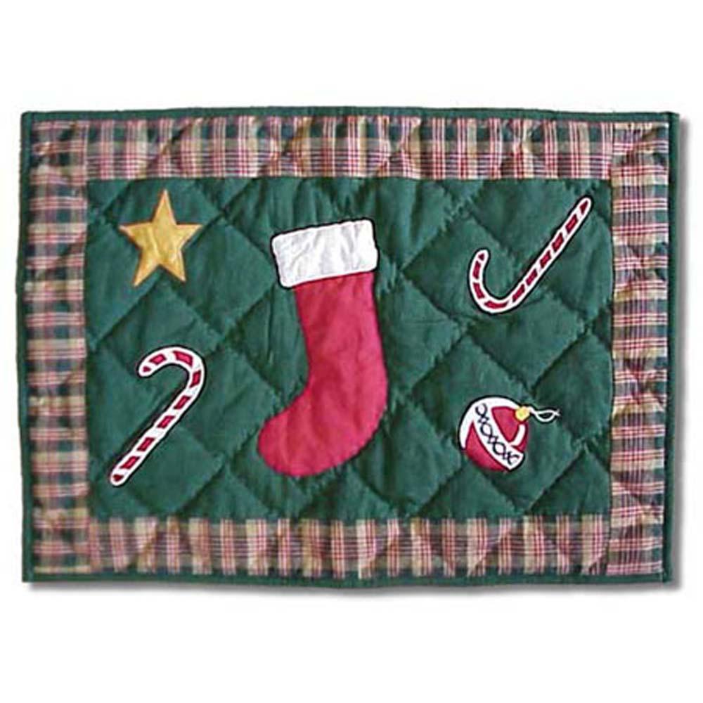 Santa by the Fireside Place Mat 13"W x 19"L
