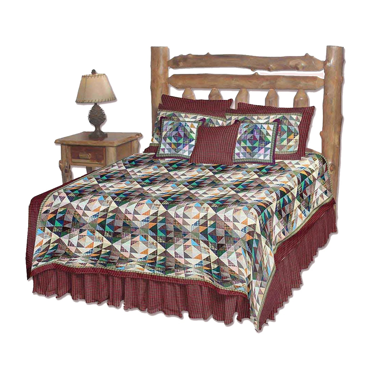 Frosting Patches Quilt, Hand cut and Patchwork cotton fabric blocks.