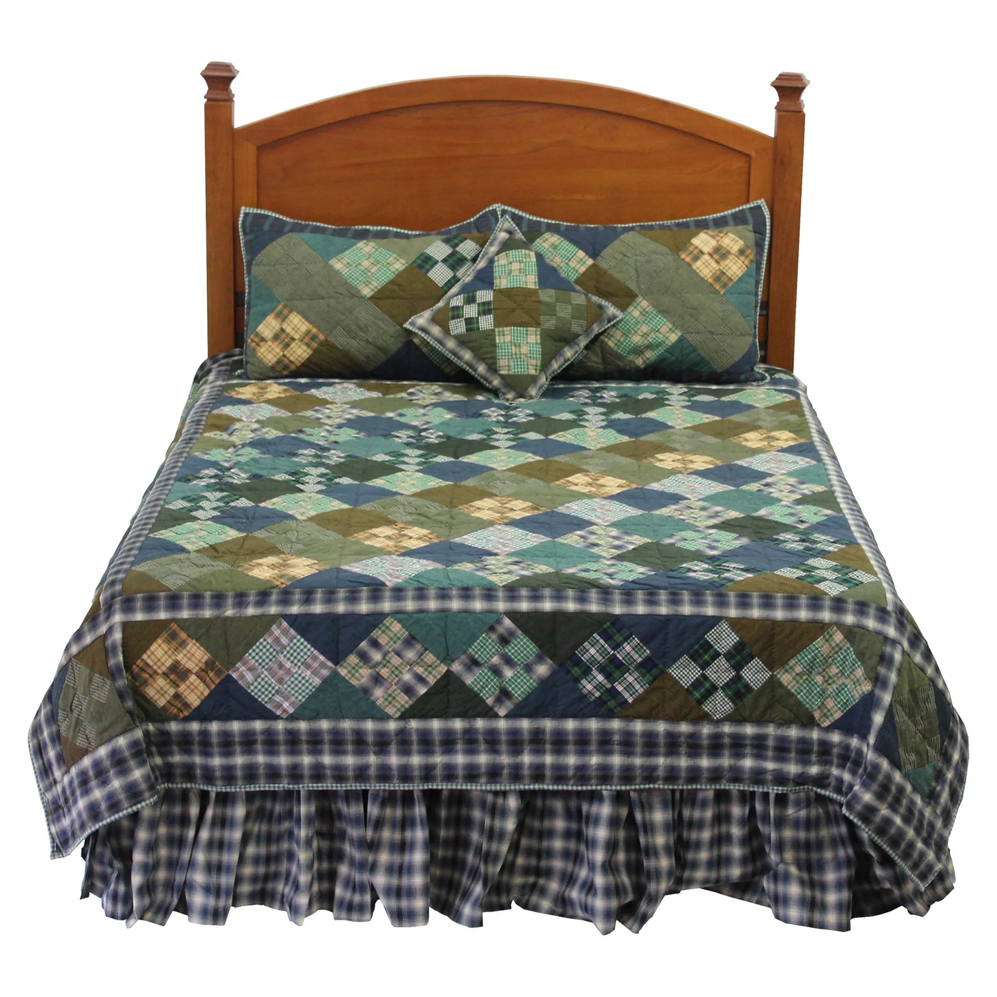 Spirit of Nine Quilt, Hand cut and Patchwork cotton fabric blocks.
