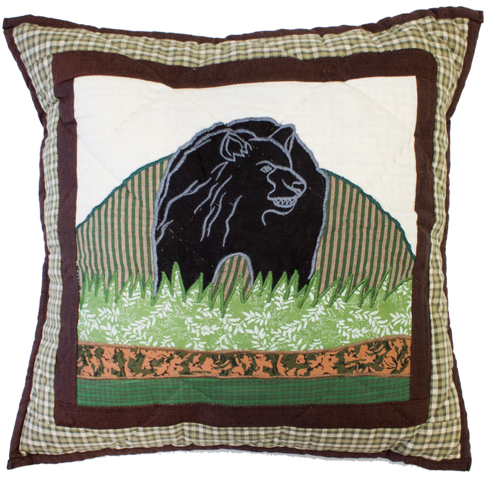 Poetry of bears Quilt, Hand cut and Appliqued cotton fabric motifs.