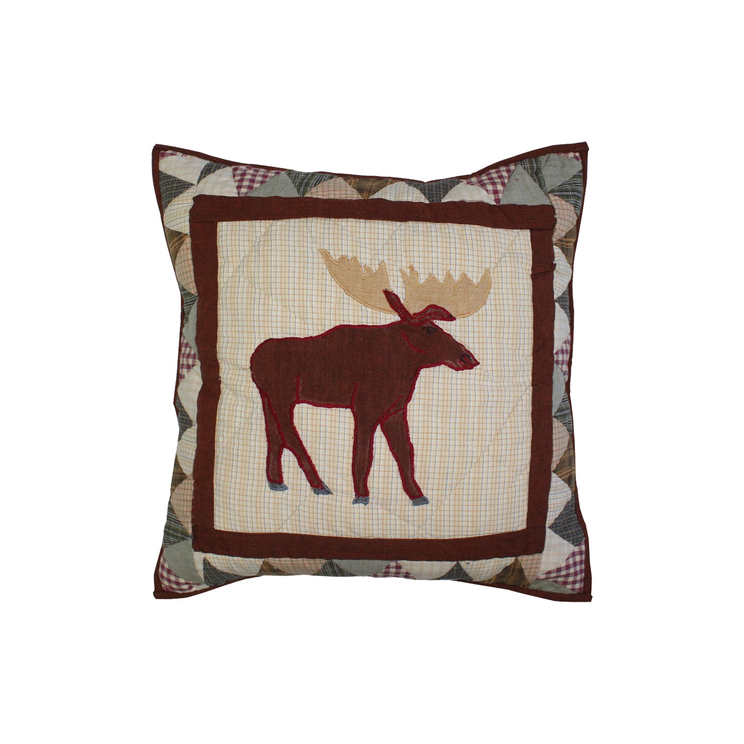 White Mountain Whispers Quilt, Hand cut and Appliqued cotton fabric motifs.