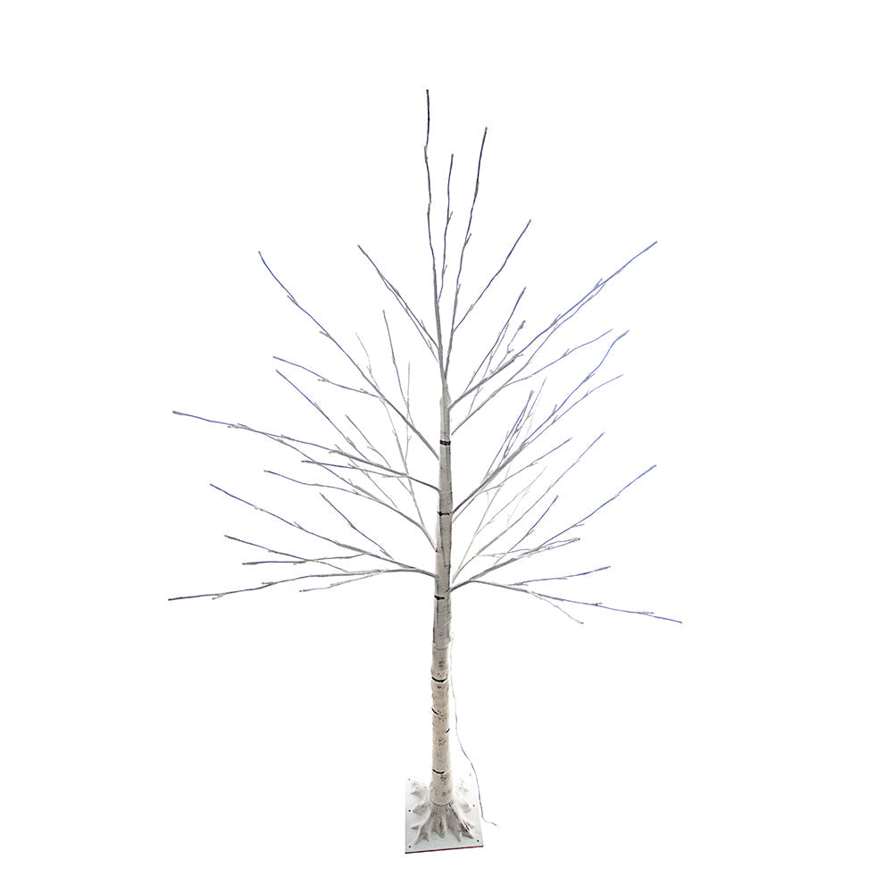 Artificial LED Light Christmas tree, 7 Ft Height White birch tree with 160 Bulbs.