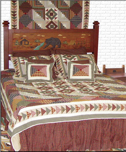 Country Roads Quilt, Hand cut and Patchwork cotton fabric blocks.