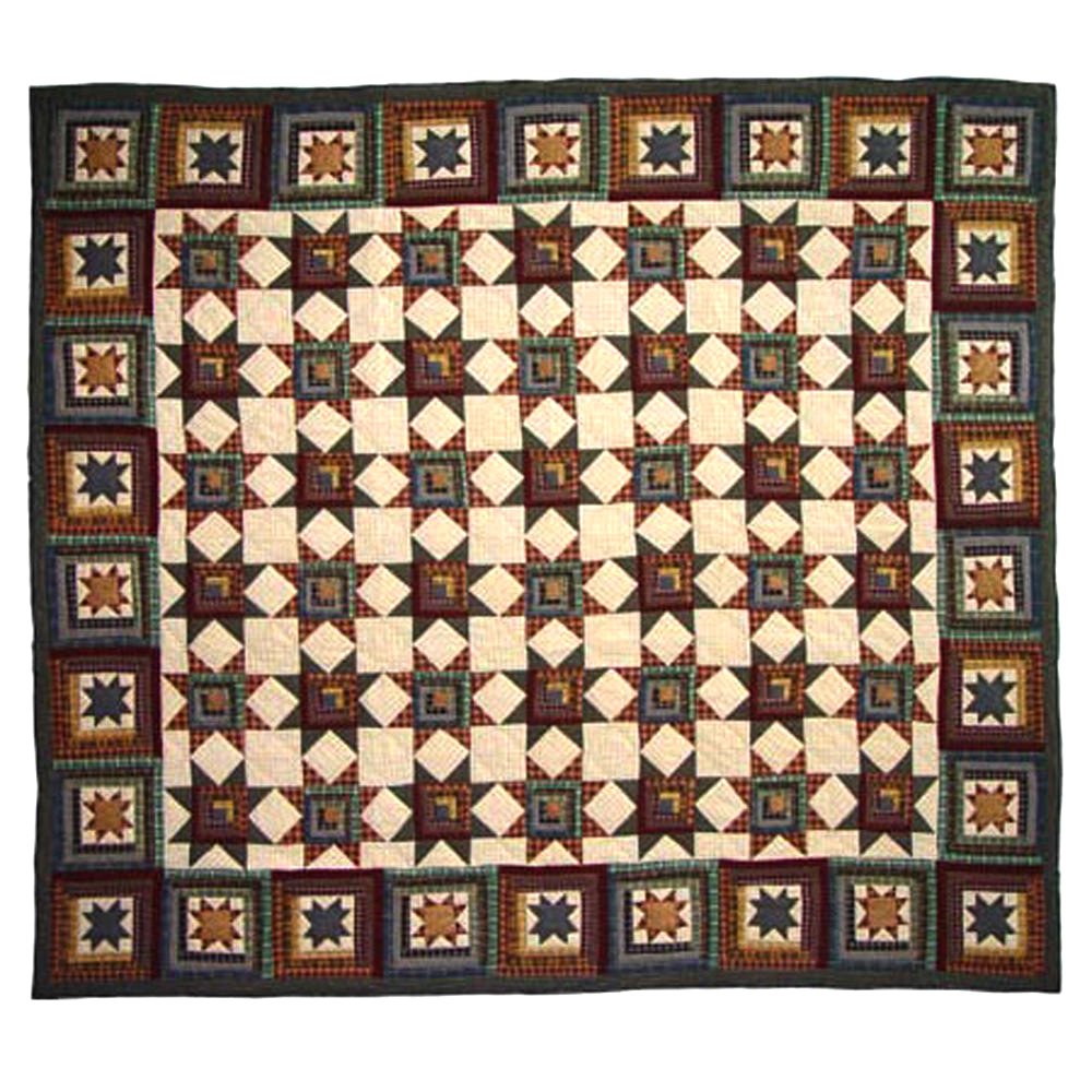 Patch Magic's Patchworked Duvet Cover - Cotton and Handmade Duvet Cover Cottage Star Duvet Cover The cottage star coordinates will dazzle your eyes with dynamic pastel green, blue and soft earth tones in home spun plaid designs. It will make you feel at home and brighten your spirit. This fits any cottage setting.