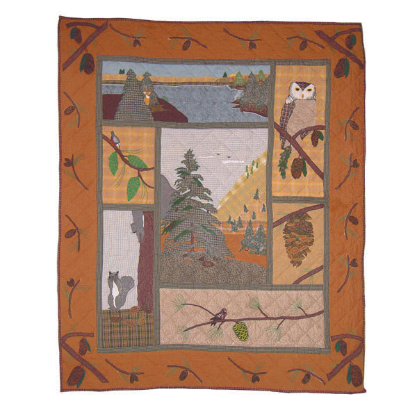 Quilted Pinecones Bedding accessories and Ensemble sets.