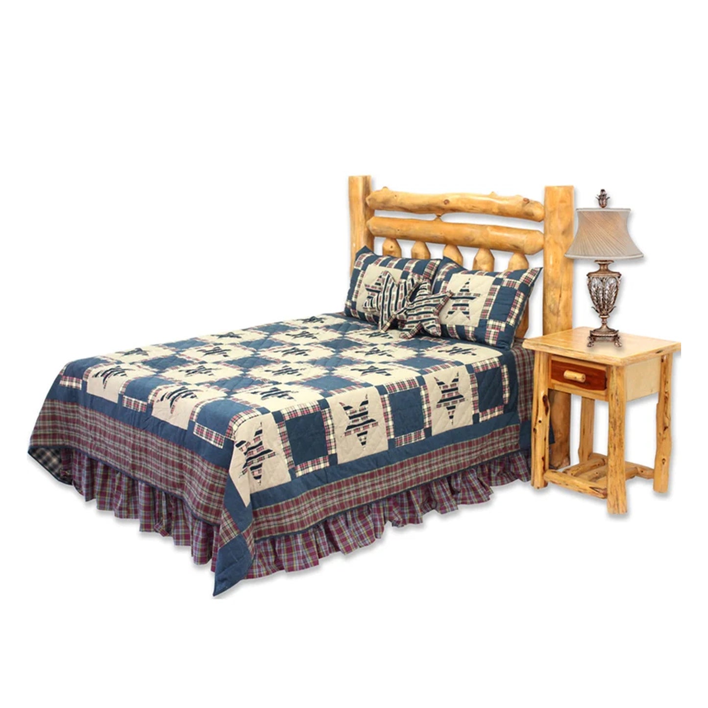 Ribband Star Cotton Reversible Quilt.