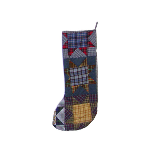 Patchmagic's Christmas Decor | Denim Burst Stocking 8"X 21"
