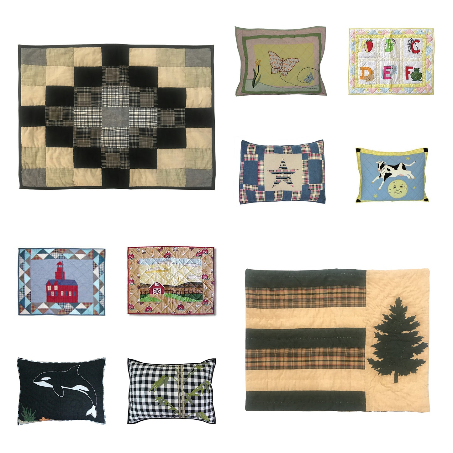 Quilted Pillow Sham Combos 21 x 27 Inches, 100% Cotton Crafted Decorative Pillow sham sets, Without Pillow