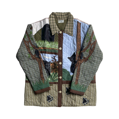 Bear Country Reversible Quilted Cotton Jacket | Artfully Crafted, Regular Fit, Filled with Soft Cotton