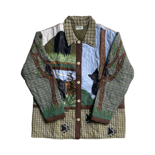 Bear Country Reversible Quilted Cotton Jacket | Artfully Crafted, Regular Fit, Filled with Soft Cotton