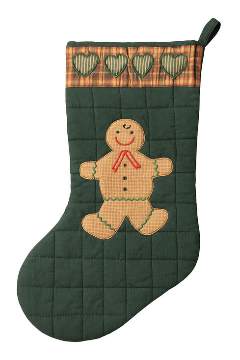 Handmade Gingerbread Family Stocking