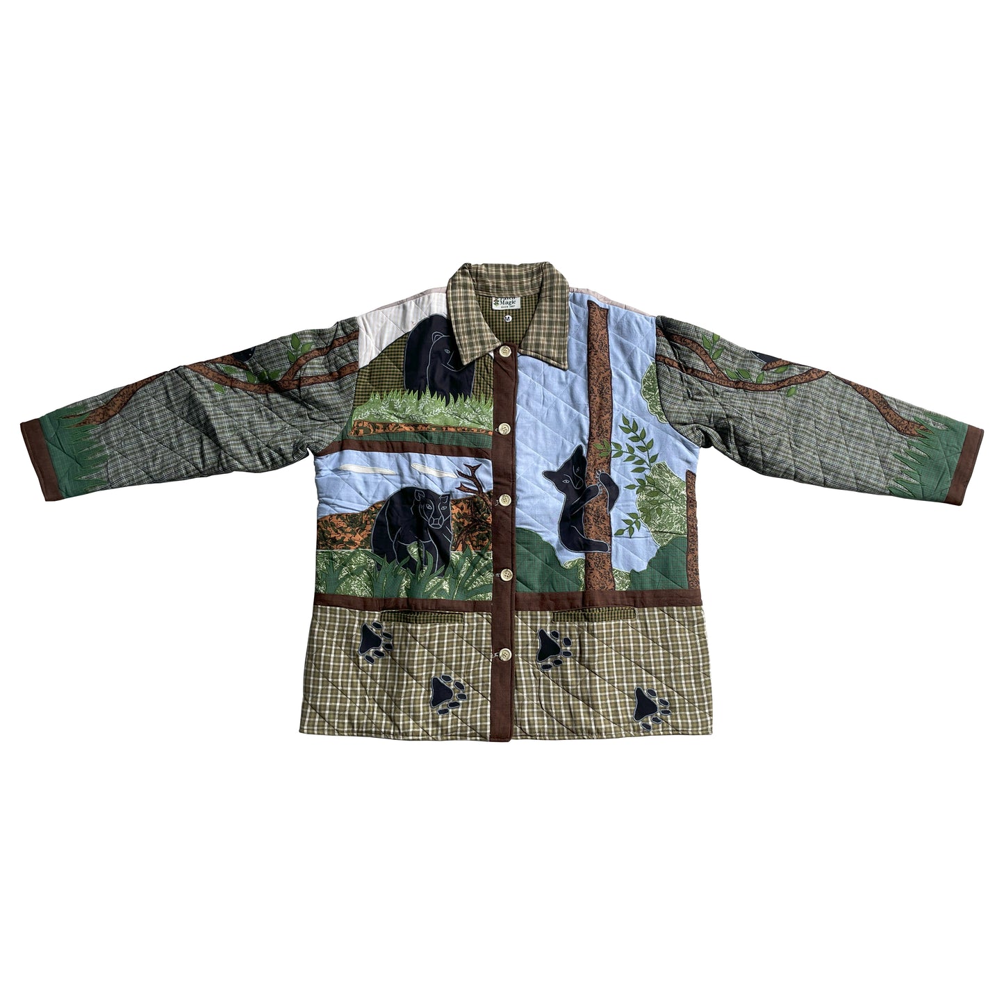 Bear Country Reversible Quilted Cotton Jacket | Artfully Crafted, Regular Fit, Filled with Soft Cotton