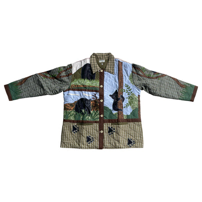 Bear Country Reversible Quilted Cotton Jacket | Artfully Crafted, Regular Fit, Filled with Soft Cotton