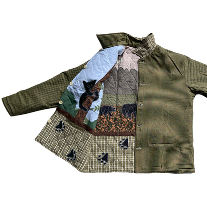 Bear Country Reversible Quilted Cotton Jacket | Artfully Crafted, Regular Fit, Filled with Soft Cotton