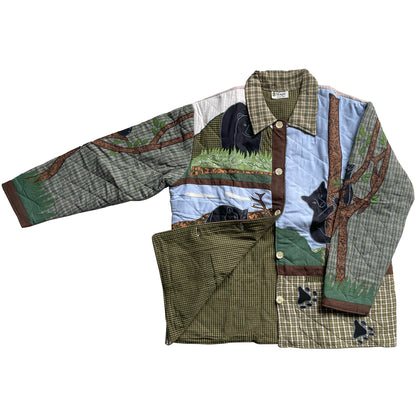 Bear Country Reversible Quilted Cotton Jacket | Artfully Crafted, Regular Fit, Filled with Soft Cotton