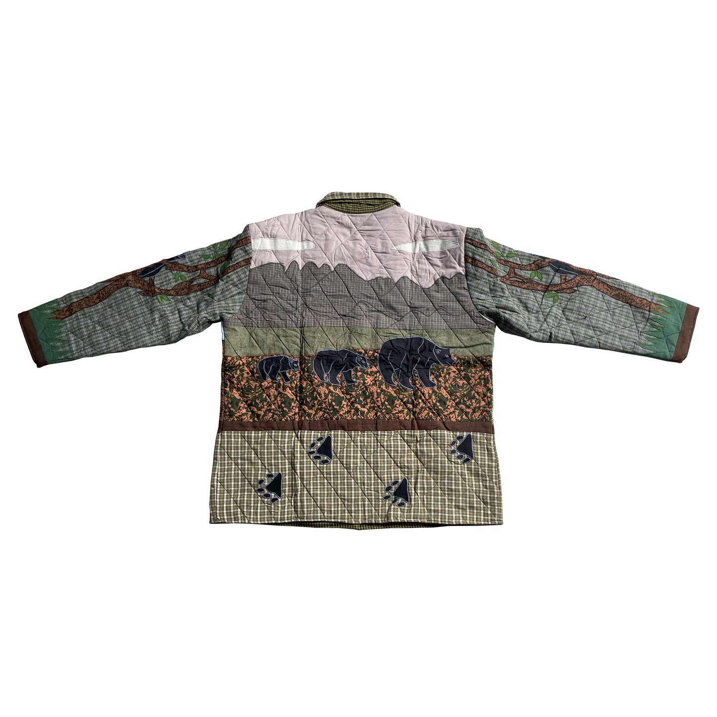 Bear Country Reversible Quilted Cotton Jacket | Artfully Crafted, Regular Fit, Filled with Soft Cotton