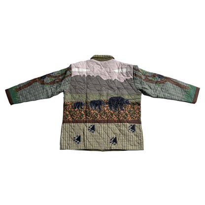 Bear Country Reversible Quilted Cotton Jacket | Artfully Crafted, Regular Fit, Filled with Soft Cotton