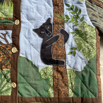 Bear Country Reversible Quilted Cotton Jacket | Artfully Crafted, Regular Fit, Filled with Soft Cotton
