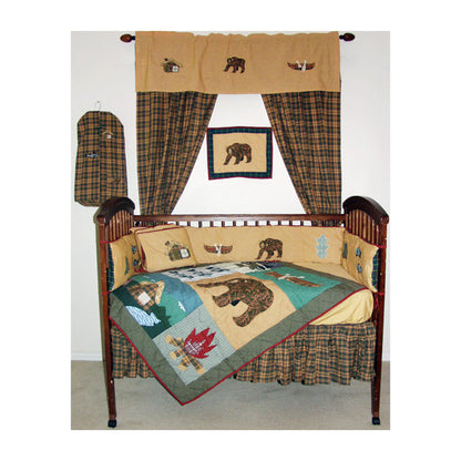 Patch Magic Cabin Bear Themed Crib Set - 6 Pieces