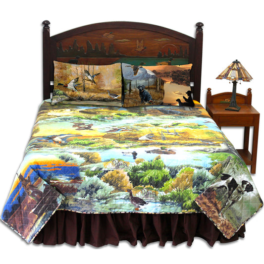 Ducks Galore Printed Quilt – Waterfowl Hunting Heritage Design