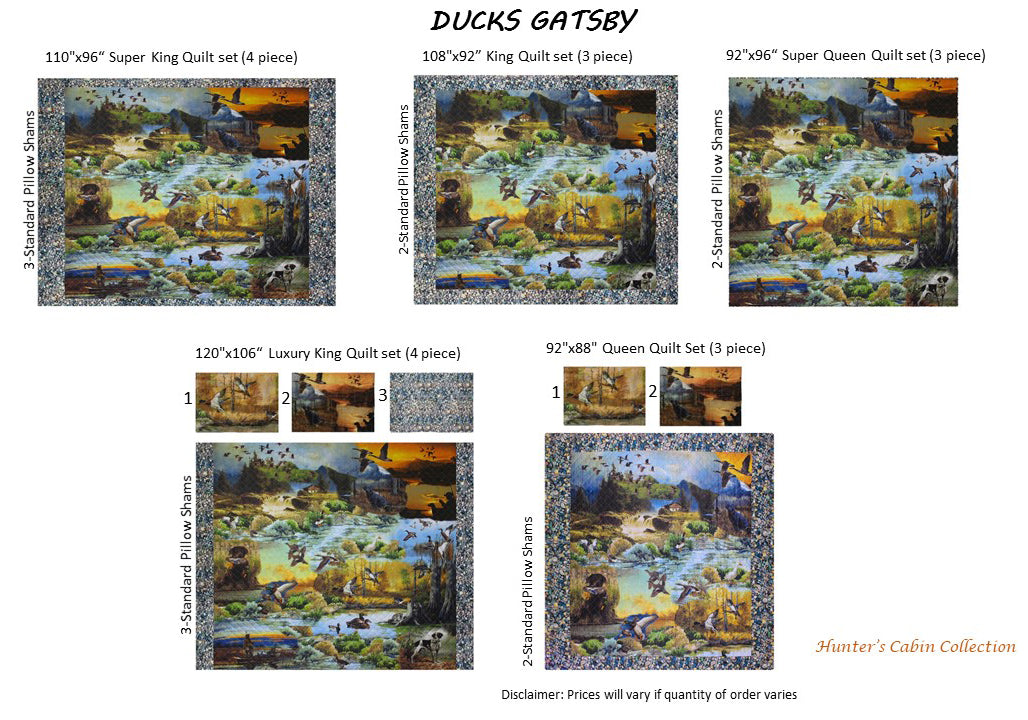 Ducks Galore Printed Quilt – Waterfowl Hunting Heritage Design