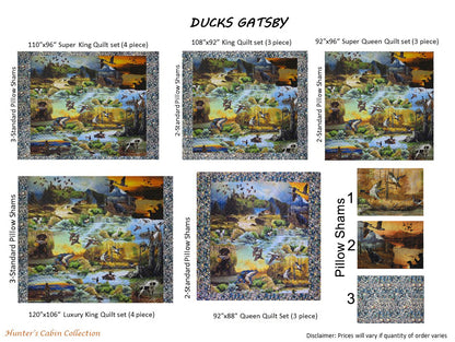 Ducks Galore Printed Quilt – Waterfowl Hunting Heritage Design