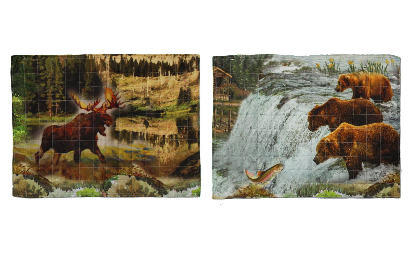 Wilderness Galore Printed Quilt – Alaskan Woods and Wildlife Design