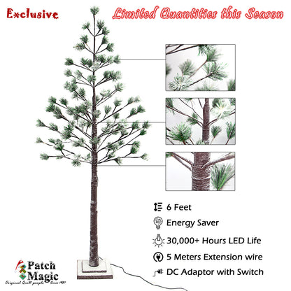5-Pack Value Set: 6FT Pine Prelit LED Christmas Trees – Perfect for Events & Home Décor - LIMITED TIME DEAL – BUY MORE & SAVE BIG!