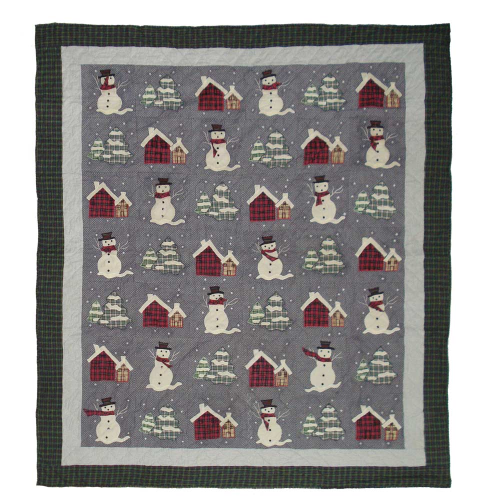 Patch Magic Quilts - Snowman King Quilt 105"W x 95"L