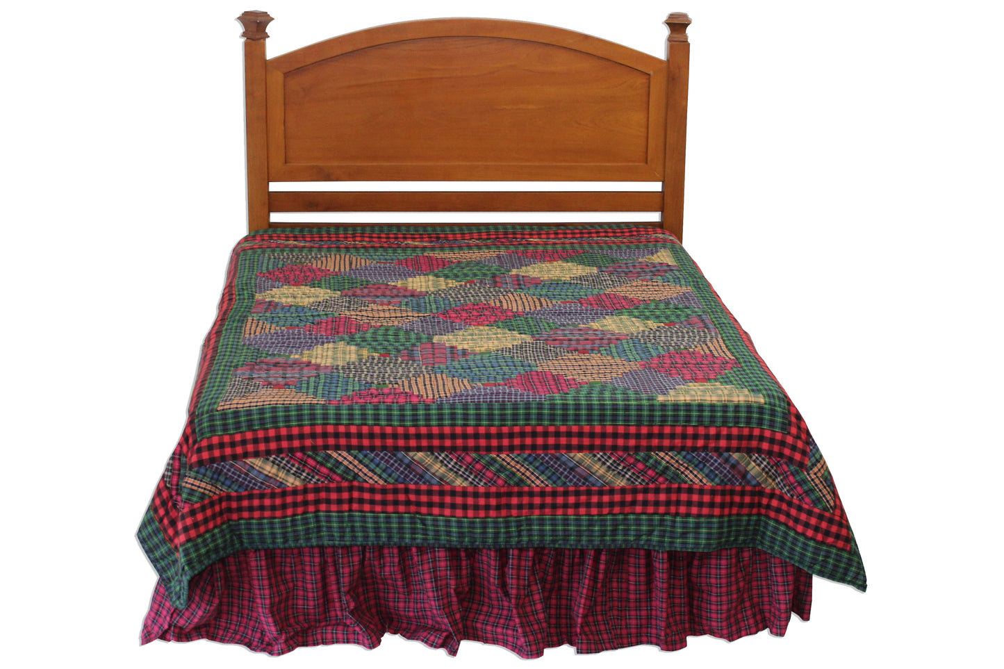 Patch Magic Quilts - Tartan Log Cabin King Quilt 105"W x 95"L