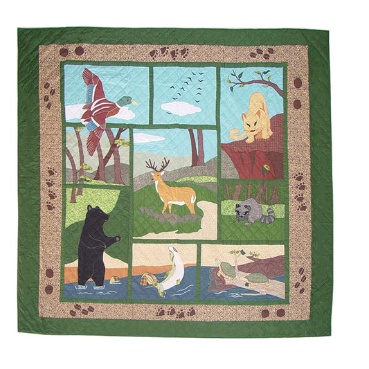 American Wilderness Quilt | Handmade | Buy a Quilt and Get a Matching Pillow Sham FREE