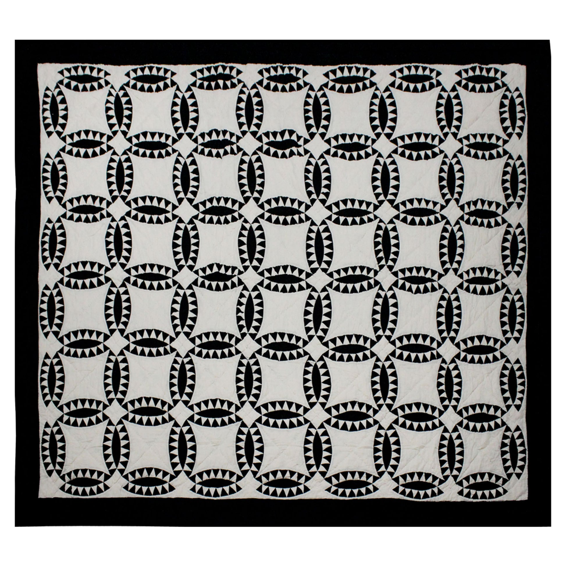 Patch Magic Quilts - Coal Wedding Ring Twin Quilt 65"W x 85"L