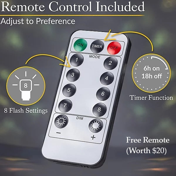 10-Ft LED Tree with 500 Warm White LEDs and get free 20$ remote control featuring several Lighting Modes.- Case Pack of 5 Trees for $999 ( Offer Expires August 9th)