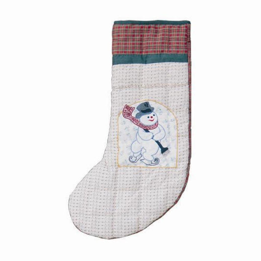 Patchmagic's Christmas Decor | Jolly Snowmen Stocking 8"X 21"