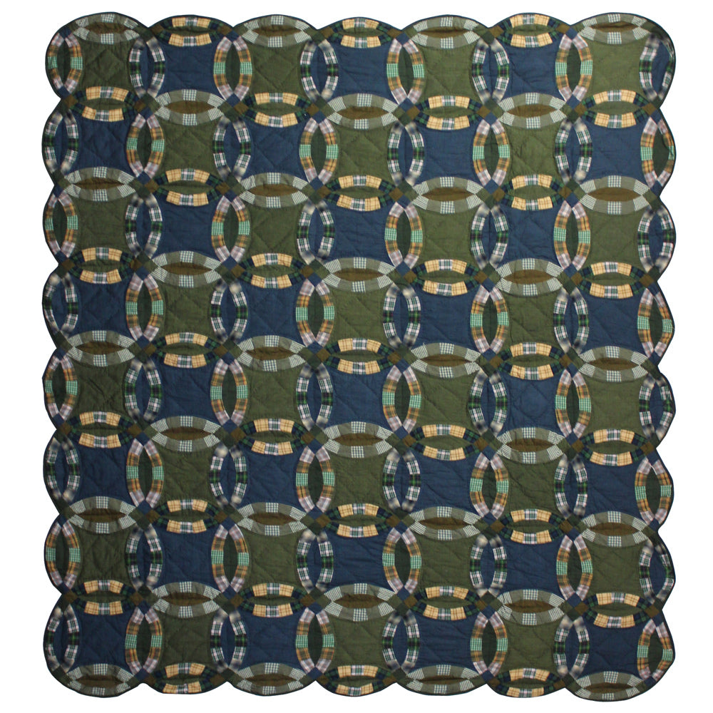 Patch Magic Quilts - Chambray Ring Throw 50"W x 60"L