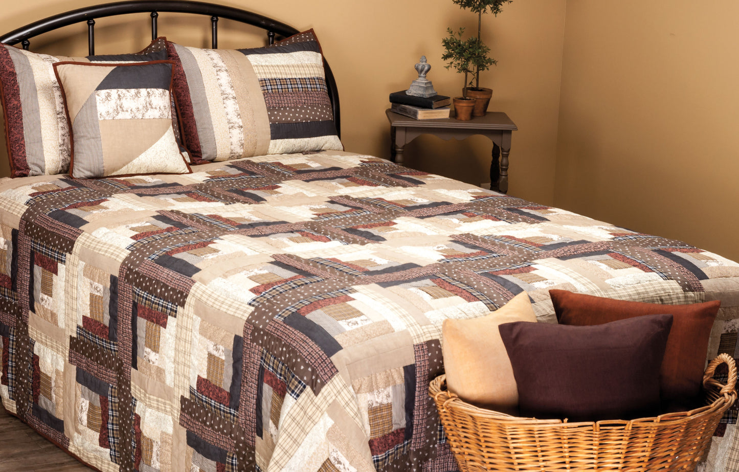 Patch Magic Quilts - Express Log Cabin Throw 50"W x 60"L