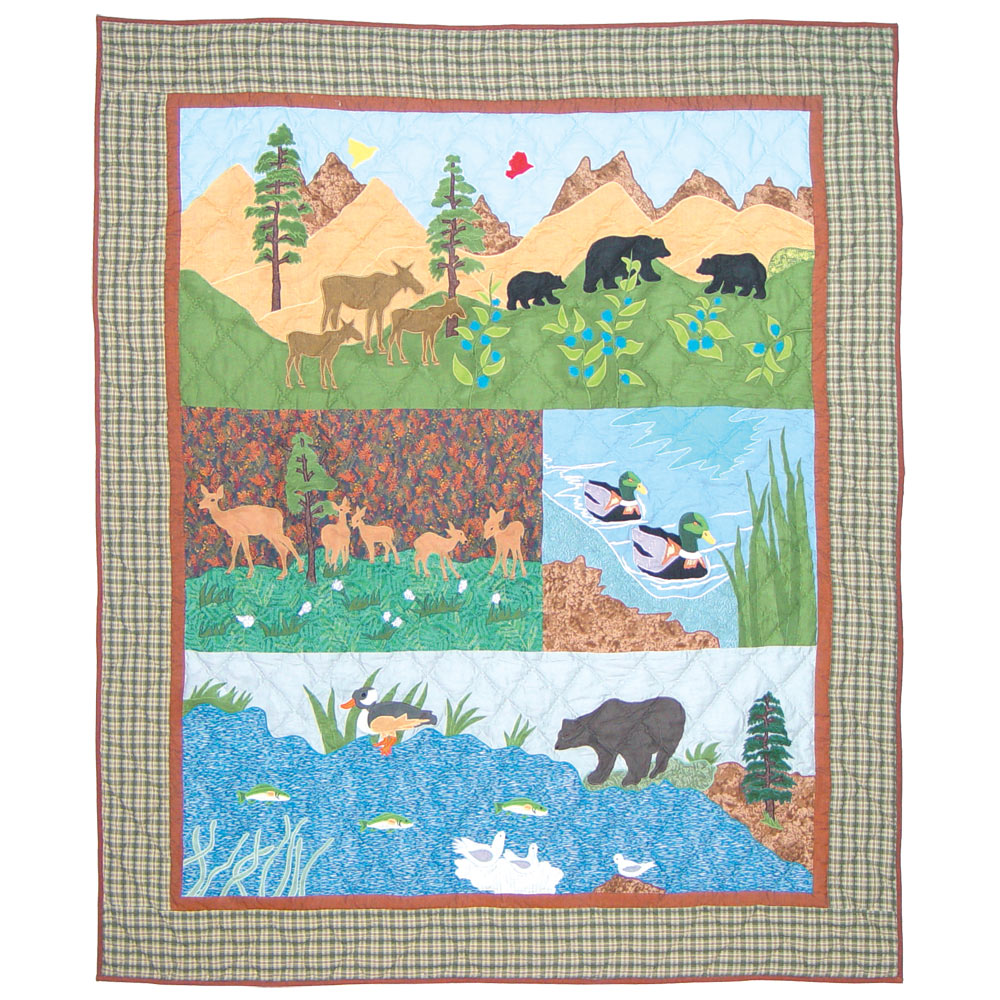 Patch Magic Quilts - Natures Splendor Throw 50"W x 60"L