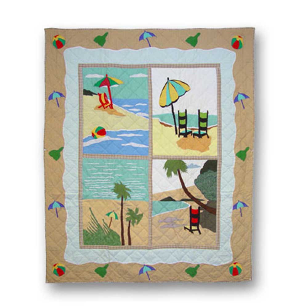 Patch Magic Quilts - Sandy shores Throw 50"W x 60"L