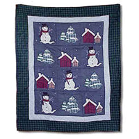 Patch Magic Quilts - Snowman Throw 50"W x 60"L