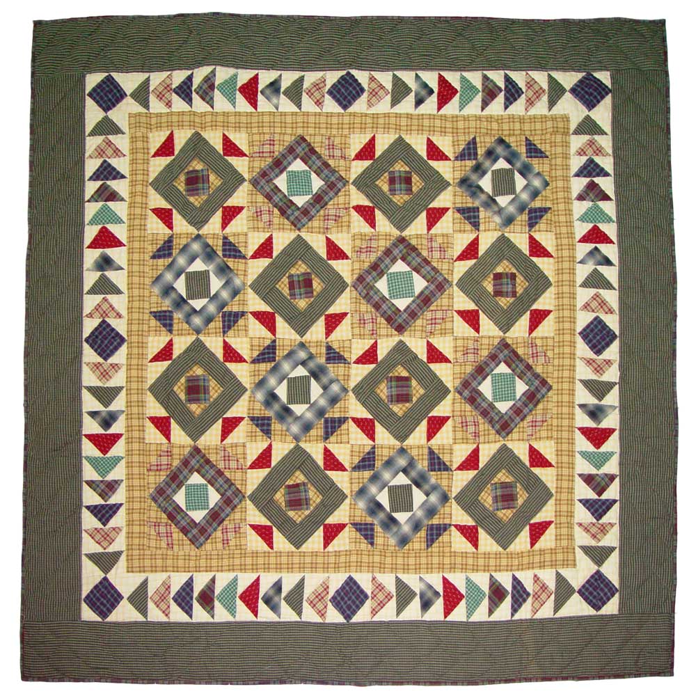 Patch Magic Quilts - Square Diamond Throw 50"W x 60"L