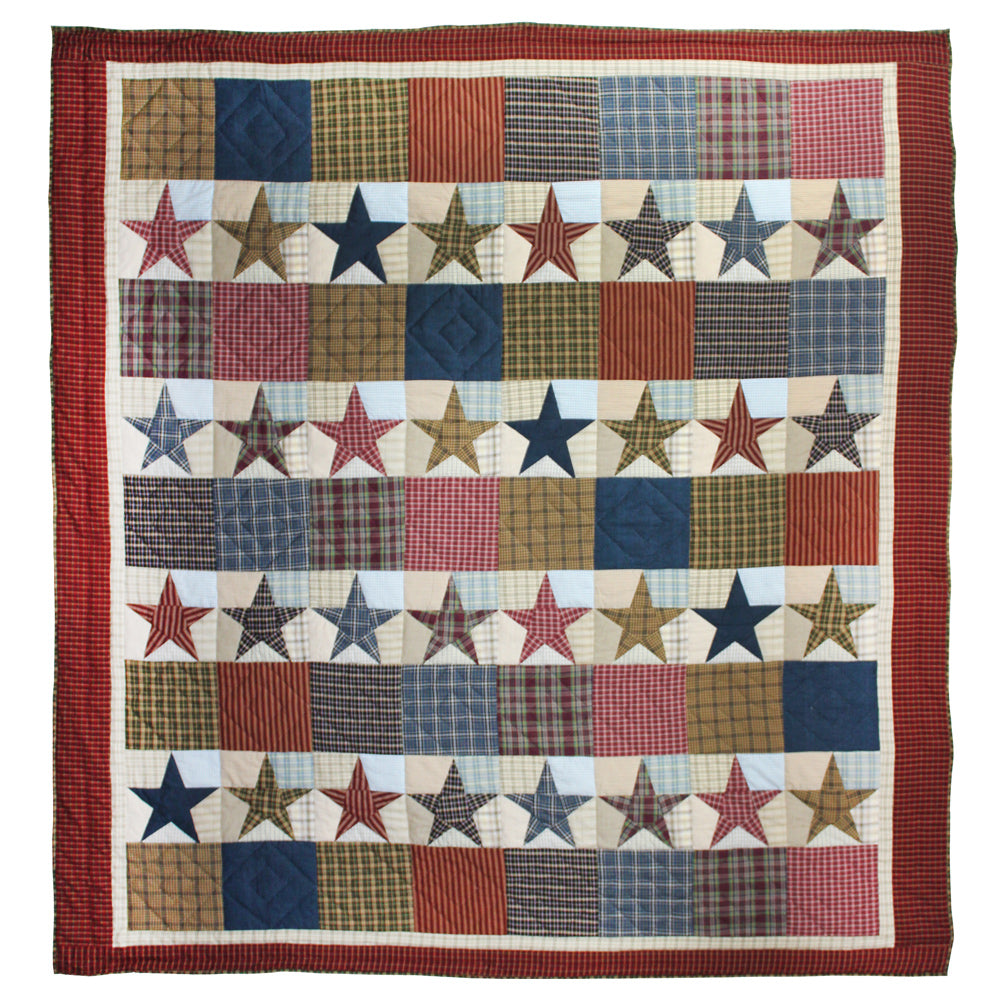 Patch Magic Quilts - Stars and Squares Throw 50"W x 60"L